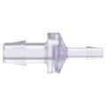 3/8" Hose Barb x 3/16" Hose Barb Gamma Stable Natural Polycarbonate Reducing Check Valve with Silicone Diaphragm