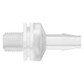 1/8"-27 MNPT x 1/4" Hose Barb Natural Polypropylene Threaded Check Valve with Silicone Diaphragm