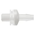 1/8"-27 MNPT x 1/4" Hose Barb Natural Kynar® Threaded Check Valve with Viton™ Diaphragm