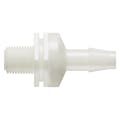 1/8"-27 MNPT x 1/4" Hose Barb Natural Nylon Threaded Check Valve with Viton™ Diaphragm