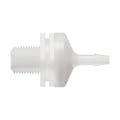 1/8"-27 MNPT x 1/8" Hose Barb Natural Kynar® Threaded Check Valve with Viton™ Diaphragm