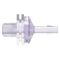 1/8"-27 MNPT x 3/16" Hose Barb Gamma Stable Natural Polycarbonate Threaded Check Valve with Silicone Diaphragm