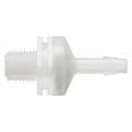 1/8"-27 MNPT x 3/16" Hose Barb Natural Kynar® Threaded Check Valve with Viton™ Diaphragm