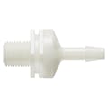 1/8"-27 MNPT x 3/16" Hose Barb Natural Nylon Threaded Check Valve with Viton™ Diaphragm