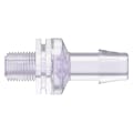 1/8"-27 MNPT x 3/8" Hose Barb Gamma Stable Natural Polycarbonate Threaded Check Valve with Silicone Diaphragm