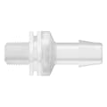 1/8"-27 MNPT x 3/8" Hose Barb Natural Polypropylene Threaded Check Valve with Silicone Diaphragm