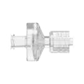 Female x Locking Male Natural Polycarbonate Luer Check Valve with Silicone Diaphragm