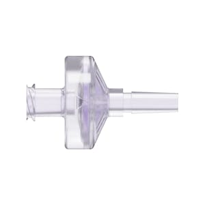 Female x Slip Male Gamma Stable Natural Polycarbonate Luer Check Valve with Silicone Diaphragm