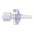 Locking Male x Slip Male Gamma Stable Natural Polycarbonate Luer Check Valve with Silicone Diaphragm