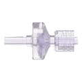 Slip Male x Locking Male Gamma Stable Natural Polycarbonate Luer Check Valve with Silicone Diaphragm