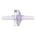 Slip Male x Slip Male Gamma Stable Natural Polycarbonate Luer Check Valve with Silicone Diaphragm