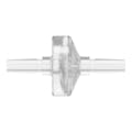 Slip Male x Slip Male Natural Polycarbonate Luer Check Valve with Silicone Diaphragm