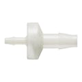1/8" Hose Barb x 1/4" Hose Barb Natural Nylon Enlarging Check Valve with Silicone Diaphragm