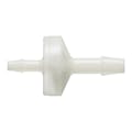 1/8" Hose Barb x 3/16" Hose Barb Natural Nylon Enlarging Check Valve with Silicone Diaphragm