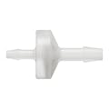 1/8" Hose Barb x 3/16" Hose Barb Natural Kynar® Enlarging Check Valve with Viton™ Diaphragm