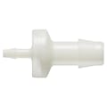 1/8" Hose Barb x 3/8" Hose Barb Natural Nylon Enlarging Check Valve with Silicone Diaphragm