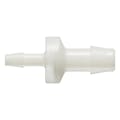 3/16" Hose Barb x 3/8" Hose Barb Natural Nylon Enlarging Check Valve with Silicone Diaphragm