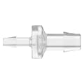 3/16" Hose Barb x 3/8" Hose Barb Natural Polycarbonate Enlarging Check Valve with Viton™ Diaphragm