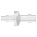 1/4" Hose Barb x 3/8" Hose Barb Natural Polypropylene Enlarging Check Valve with Neoprene Diaphragm