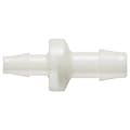 1/4" Hose Barb x 3/8" Hose Barb Natural Nylon Enlarging Check Valve with Silicone Diaphragm
