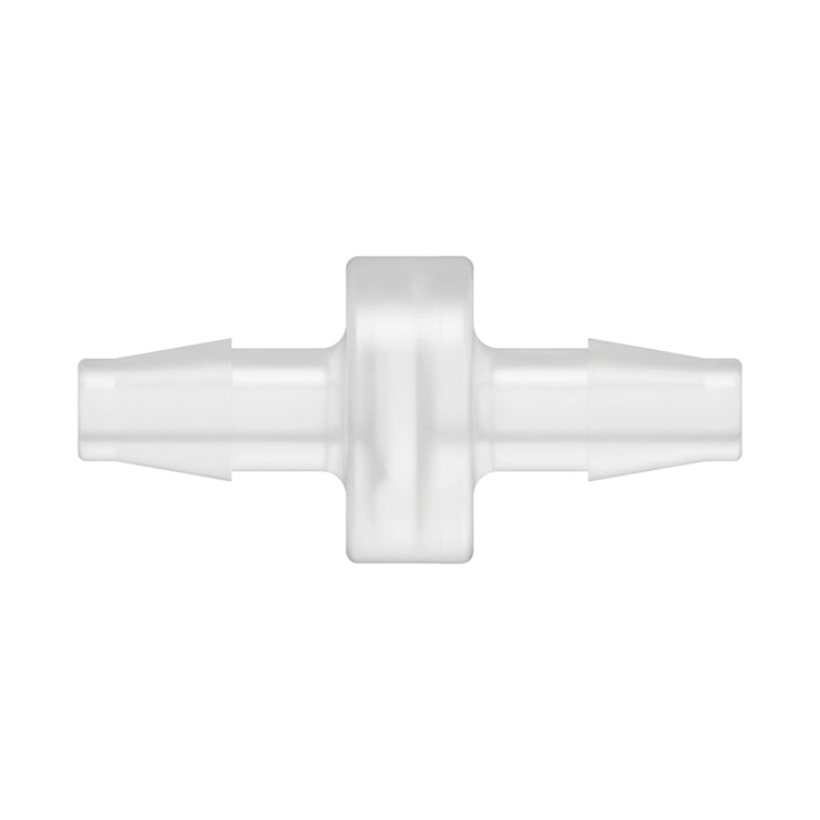 1/4" Hose Barb x 1/4" Hose Barb Natural Polypropylene Inline Filter with HDPE 45-90 Micron Screen