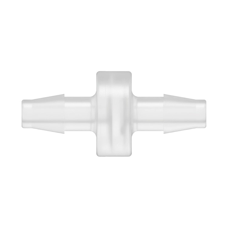 1/4" Hose Barb x 1/4" Hose Barb Natural Polypropylene Inline Filter with HDPE 90-130 Micron Screen