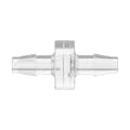 1/4" Hose Barb x 1/4" Hose Barb Natural Polycarbonate Inline Filter with HDPE 90-130 Micron Screen