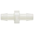 3/8" Hose Barb x 3/8" Hose Barb Natural Nylon Inline Filter with HDPE 90-130 Micron Screen
