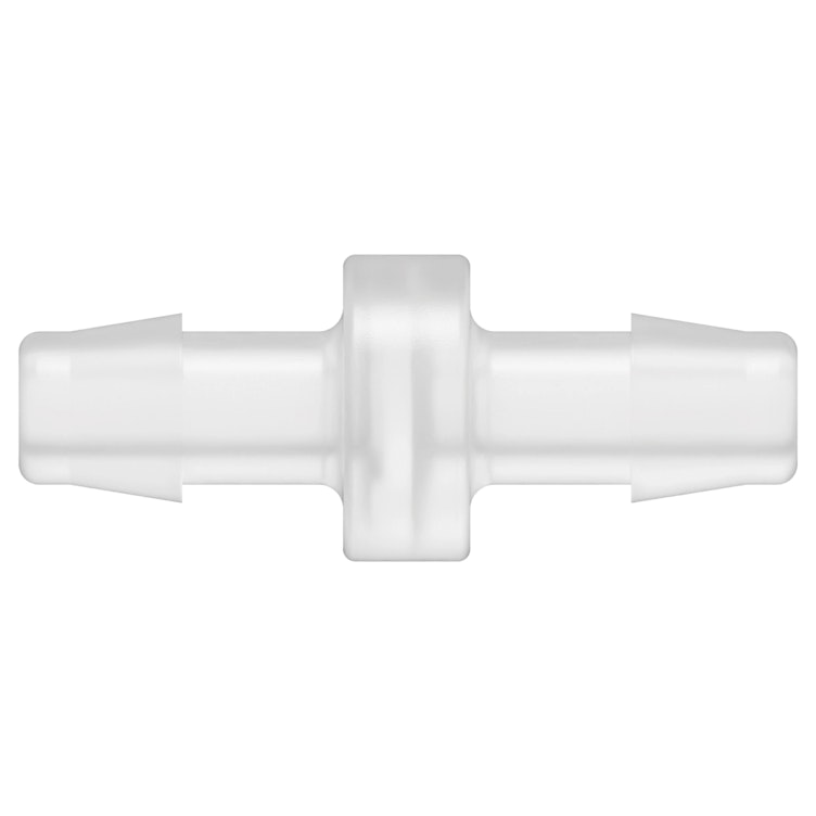 3/8" Hose Barb x 3/8" Hose Barb Natural Polypropylene Inline Filter with HDPE 90-130 Micron Screen