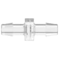 3/8" Hose Barb x 3/8" Hose Barb Natural Polycarbonate Inline Filter with HDPE 90-130 Micron Screen