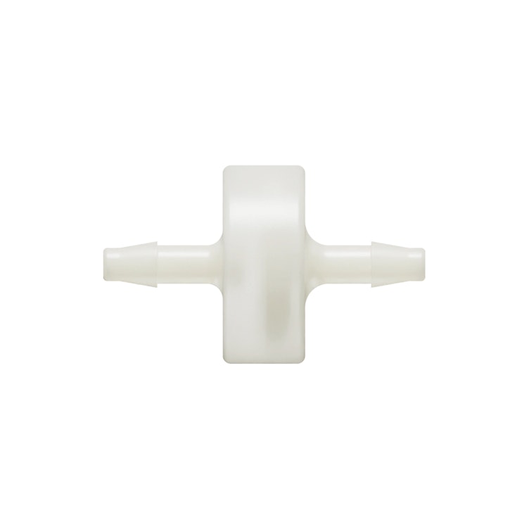 1/8" Hose Barb x 1/8" Hose Barb Natural Nylon Inline Filter with Stainless Steel 100 Mesh Screen