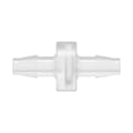 1/4" Hose Barb x 1/4" Hose Barb Natural Polypropylene Inline Filter with Stainless Steel 100 Mesh Screen