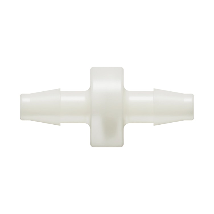 1/4" Hose Barb x 1/4" Hose Barb Natural Nylon Inline Filter with Stainless Steel 200 Mesh Screen