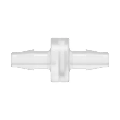 1/4" Hose Barb x 1/4" Hose Barb Natural Polypropylene Inline Filter with Stainless Steel 200 Mesh Screen