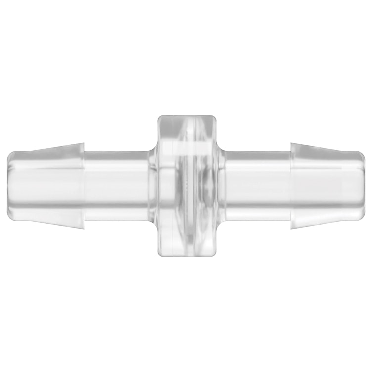 3/8" Hose Barb x 3/8" Hose Barb Natural Polycarbonate Inline Filter with Stainless Steel 100 Mesh Screen