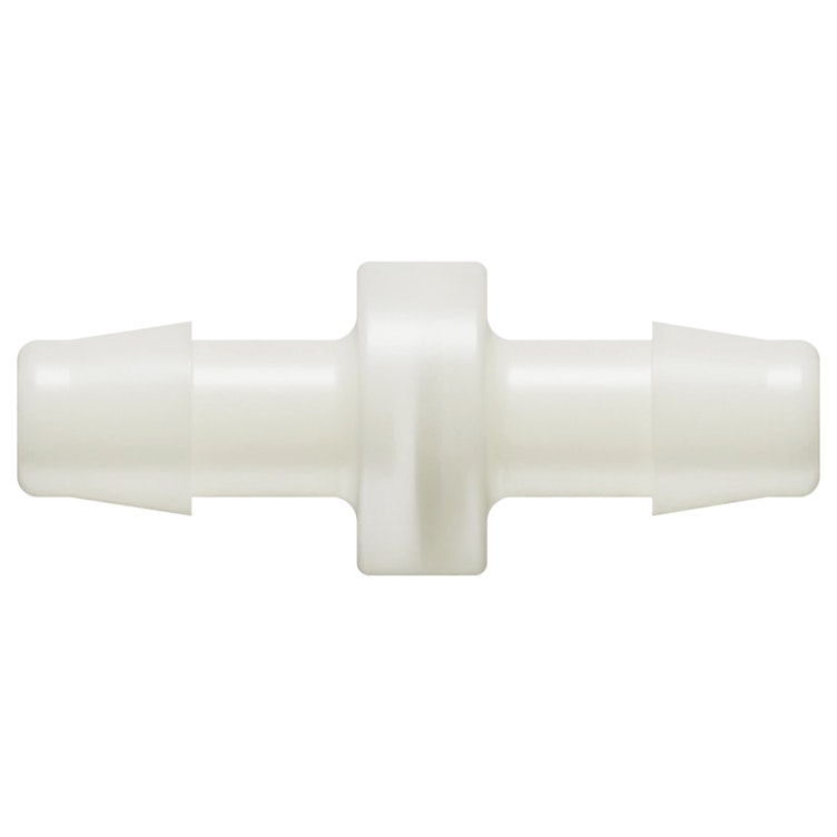 3/8" Hose Barb x 3/8" Hose Barb Natural Nylon Inline Filter with Stainless Steel 200 Mesh Screen