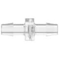 3/8" Hose Barb x 3/8" Hose Barb Natural Polycarbonate Inline Filter with Stainless Steel 200 Mesh Screen