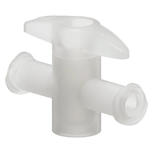 Female Luer x Female Luer Natural Kynar® One-Way Luer Stopcock