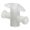 Female Luer x Female Luer Natural Kynar® One-Way Luer Stopcock