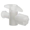 Locking Male Luer x Female Luer Natural Kynar® One-Way Luer Stopcock