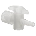 Locking Male Luer x Slip Male Luer Natural Kynar® One-Way Luer Stopcock
