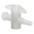 Slip Male Luer x Female Luer Natural Kynar® One-Way Luer Stopcock