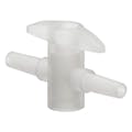 Slip Male Luer x Slip Male Luer Natural Kynar® One-Way Luer Stopcock