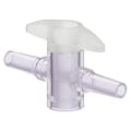 Slip Male Luer x Slip Male Luer Gamma Stable Natural Polycarbonate One-Way Luer Stopcock