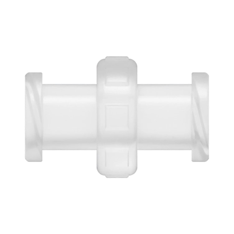Female Threaded x Female Threaded Natural Polypropylene Straight Luer Adapter