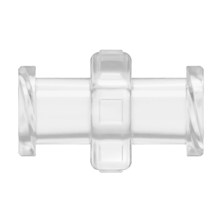 Female Threaded x Female Threaded Natural Polycarbonate Straight Luer Adapter