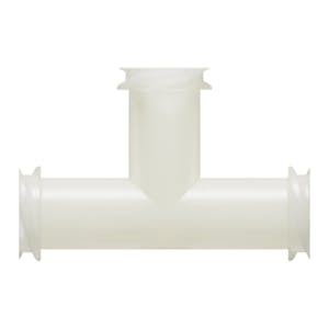 Female Threaded x Female Threaded x Female Threaded Natural Nylon Tee Luer Adapter
