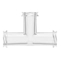 Female Threaded x Female Threaded x Female Threaded Natural Polycarbonate Tee Luer Adapter