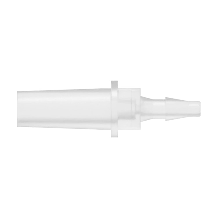 1/16" Hose Barb x Slip Male Natural Polypropylene Luer for Lock Ring