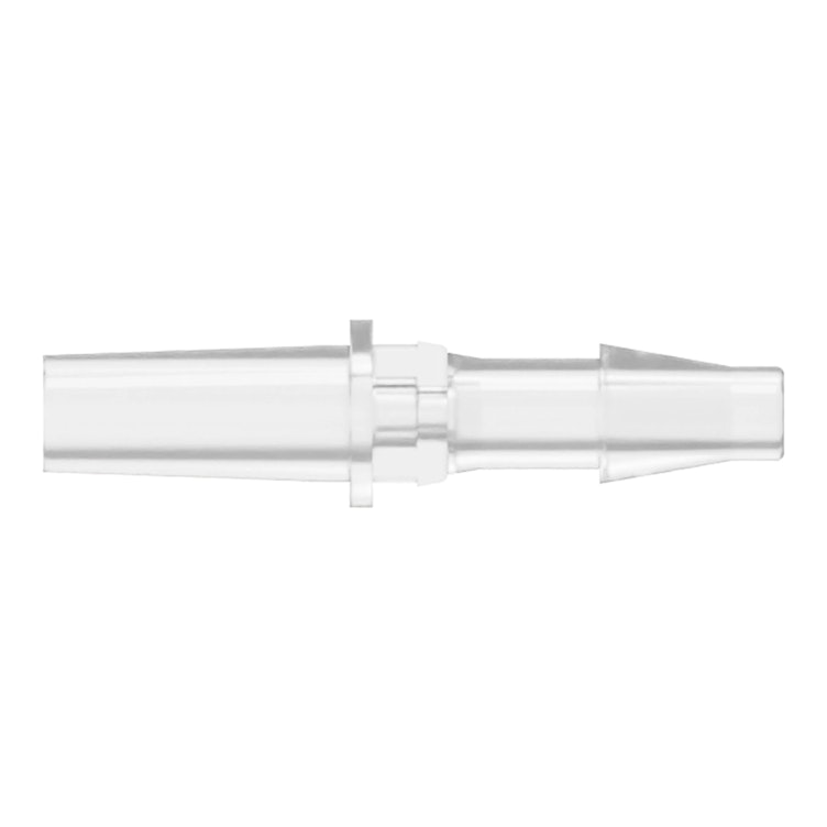 1/8" Hose Barb x Slip Male Natural Polycarbonate Luer for Lock Ring